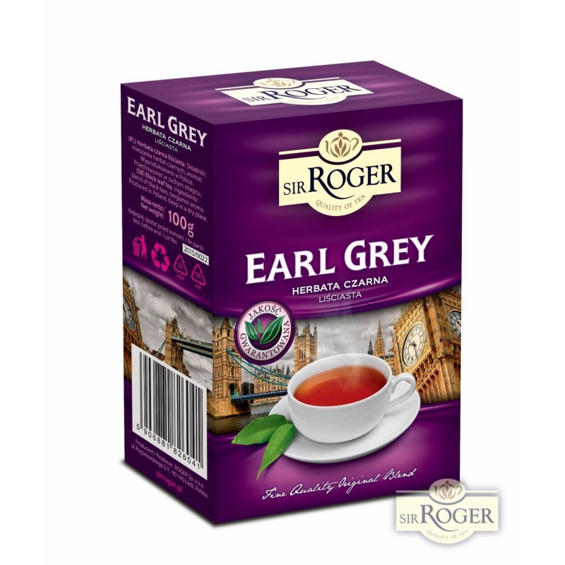 Earl gray herbata czarna liściasta aromatyzowana  100g